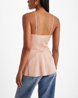 Satin Cowl Neck Flowy Cami