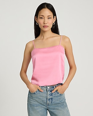Satin Square Neck Cami | Express