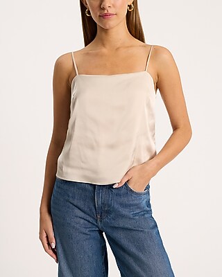 Satin Square Neck Cami | Express