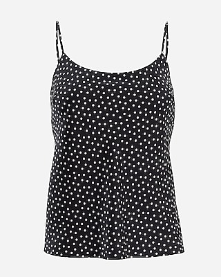 Satin Polka Dot Scoop Neck Downtown Cami