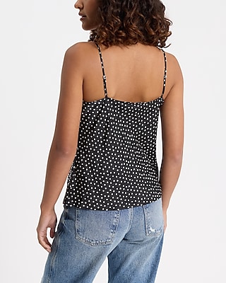 Satin Polka Dot Scoop Neck Downtown Cami