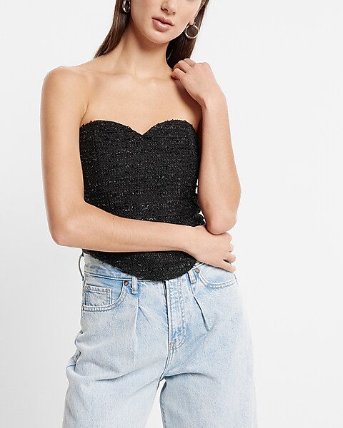Out From Under Sparkle Seamless Cropped Corset Top
