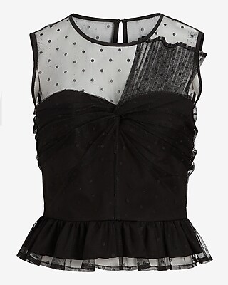 トップス Wave gathered peplum bustier (dot) Wave gathered peplum