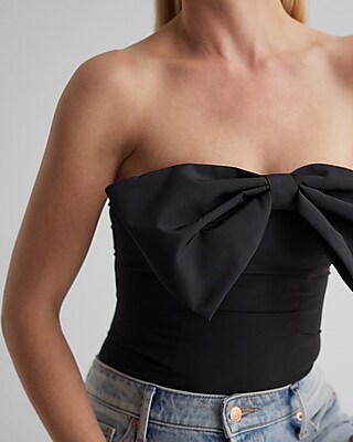 Strapless Bow Corset Tube Top