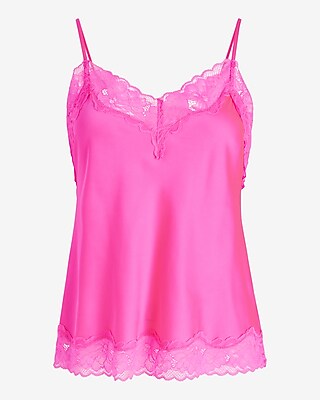 Petit rose satin camisole／Fiorforte Satin Cami - Shocking Pink | la Vie en Rose