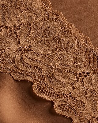 Satin Lace Trim V-Neck Downtown Cami