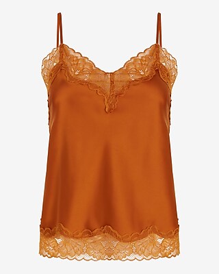 Satin Lace Trim V-Neck Downtown Cami - image 5