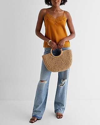 Satin Lace Trim V-Neck Downtown Cami - image 4