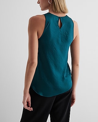 Satin Crew Neck Tank