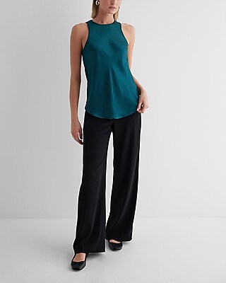 Satin Crew Neck Tank