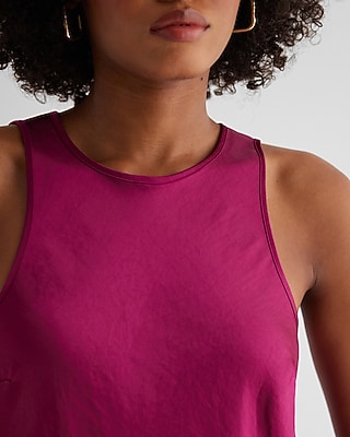 Satin Crew Neck Tank