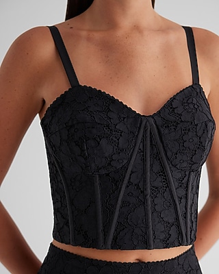 Lace Cropped Corset Top