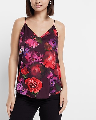 Express Satin V-Neck Downtown Cami Women's XL