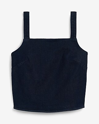 Dark Wash Square Neck Denim Tank
