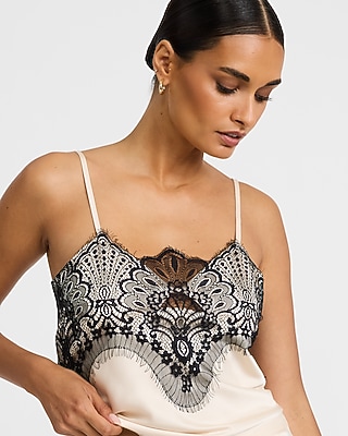 Satin Lace Tank