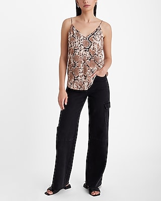 Snakeskin V-Neck Downtown Cami