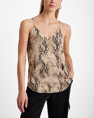 Snakeskin V-Neck Downtown Cami