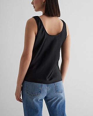 Satin Scoop Neck Tank