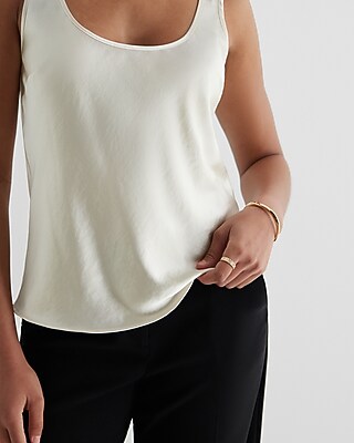 Satin Scoop Neck Tank