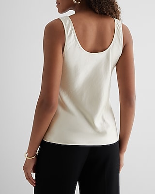 Satin Scoop Neck Tank