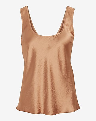 Satin Scoop Neck Tank