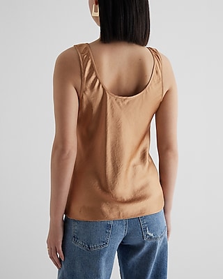 Satin Scoop Neck Tank