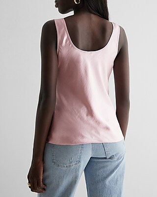 Satin Scoop Neck Tank