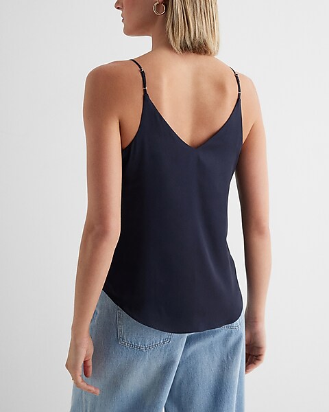 Clearance V Neck Front and Back Silk Camisole S