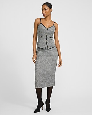 Textured Novelty Button Tailored Tank - image 4