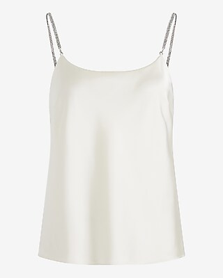 Satin Scoop Neck Rhinestone Strap Downtown Cami - image 4