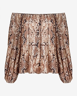 OTS MICRO PLEAT BROOKLYN BLS DISTRESSED SNAKE 9710727:PRINT-NEUTRAL:XS