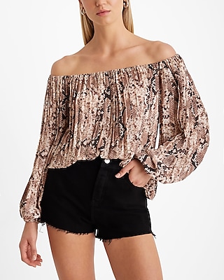 OTS MICRO PLEAT BROOKLYN BLS DISTRESSED SNAKE 9710727:PRINT-NEUTRAL:XS