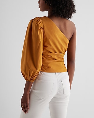 One Shoulder Tie Waist Top