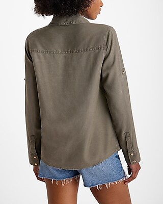 Novelty Button Front Pocket Shirt