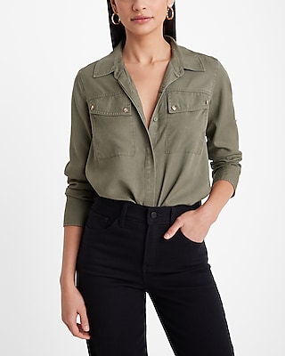 Novelty Button Front Pocket Shirt
