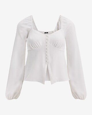 Sweetheart Long Sleeve Babydoll Top