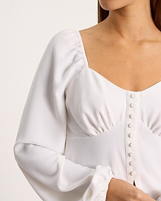 Sweetheart Long Sleeve Babydoll Top