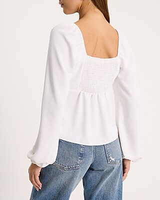 Sweetheart Long Sleeve Babydoll Top