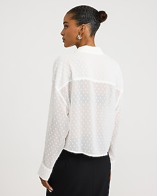 Sheer Textured Chiffon Shirt - thumbnail 8
