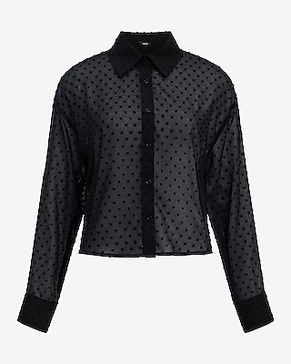 Sheer Textured Chiffon Shirt - thumbnail 5