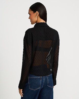 Sheer Textured Chiffon Shirt - thumbnail 3