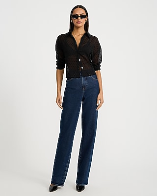 Sheer Textured Chiffon Shirt - thumbnail 4