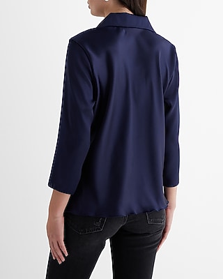 JUMP 34 SLV COLLAR CAREER TOP 970178798:PITCH BLACK:XS