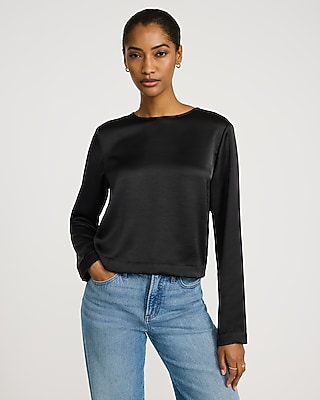 バブルス　bubbles Open neck rib tops Black バブルス bubbles Open neck rib tops Black