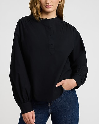 Cotton Button Front Top