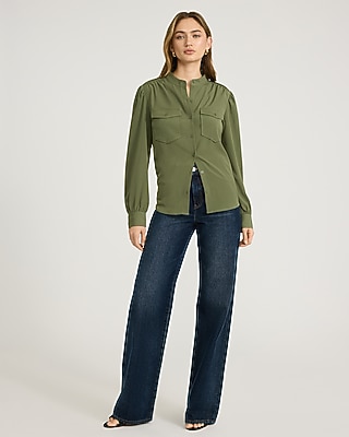 Long Sleeve Double Pocket Shirt