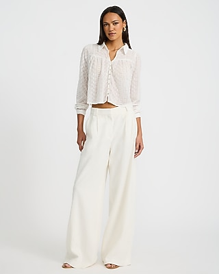 Sheer Eyelet Collared Shirt - thumbnail 8