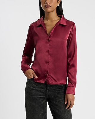 Satin Button Up Shirt