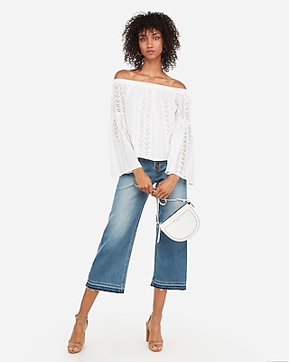 express white off the shoulder top