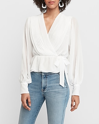 wrap top with peplum